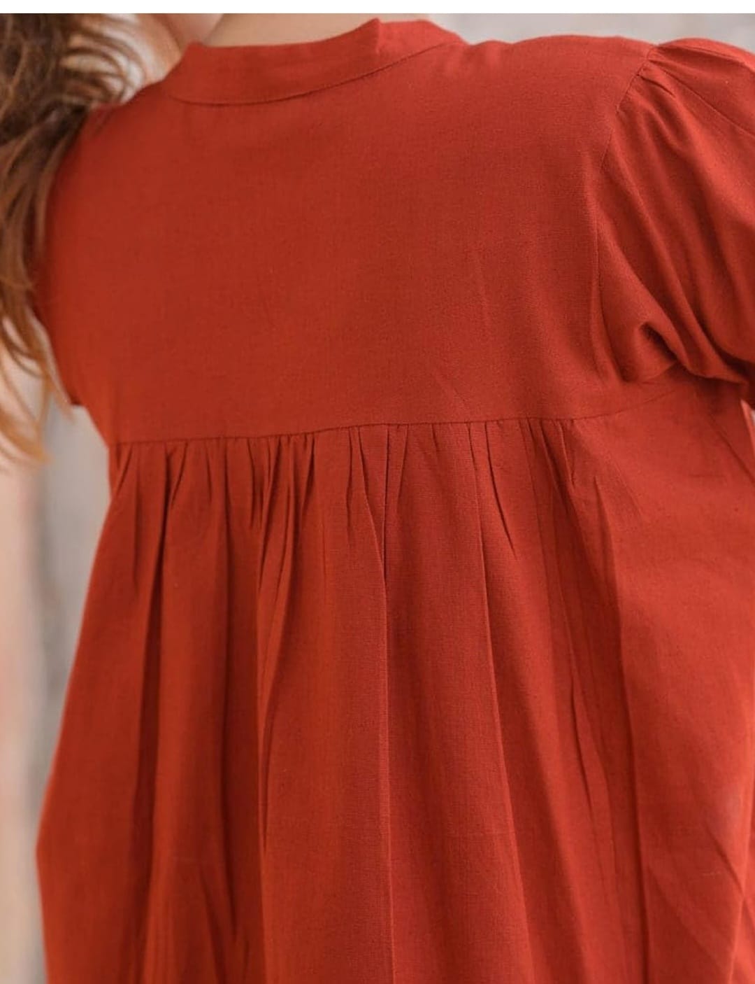 Rust Orange Flared Top & Straight Pant Co-ord Set for Women