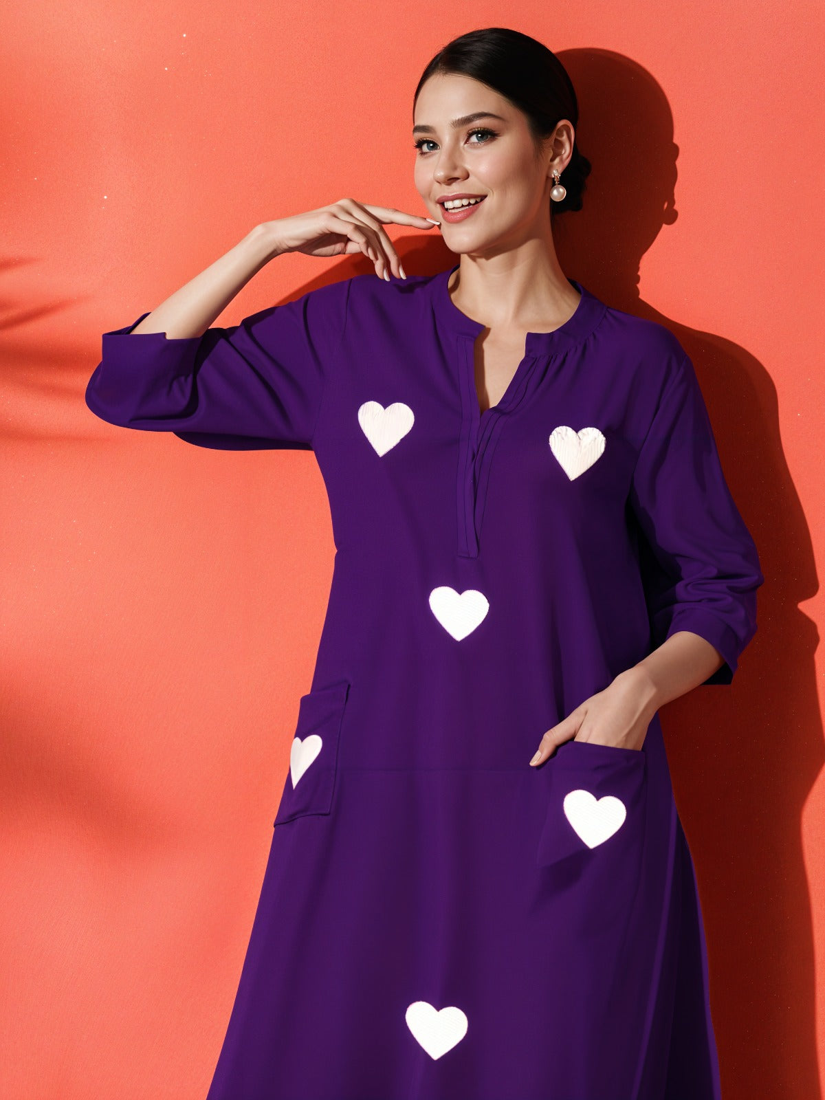 Elegant Purple Solid Kurta & Pant Set for Women | Premium Everyday Comfort Wear